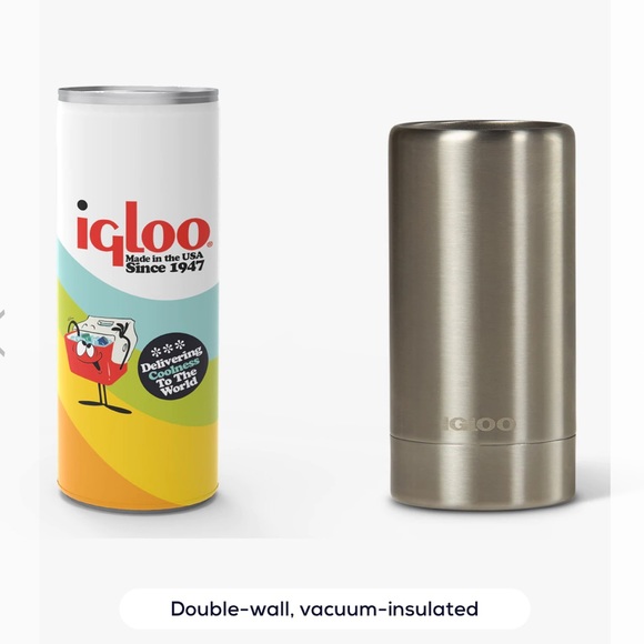 IGLOO 12 OZ Stainless Steel Slim Coolmate - Picture 1 of 8